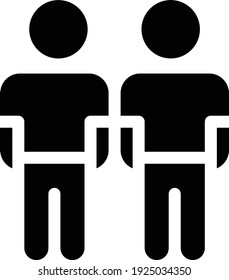 team vector glyph flat icon