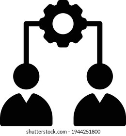 team vector glyph flat icon