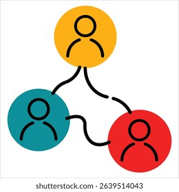Team vector icon. Collaboration group unity symbol.