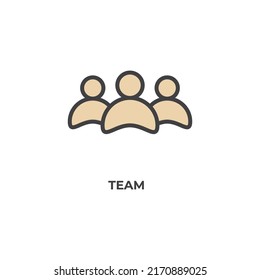 team vector icon. Colorful flat design vector illustration. Vector graphics