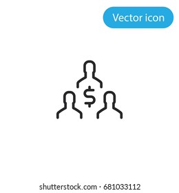 Team vector icon, illustration symbol