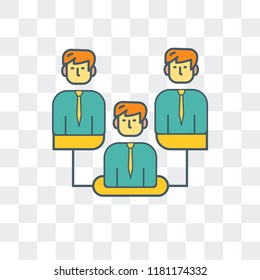 Team vector icon isolated on transparent background, Team logo concept