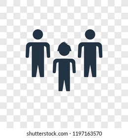 Team vector icon isolated on transparent background, Team transparency logo concept