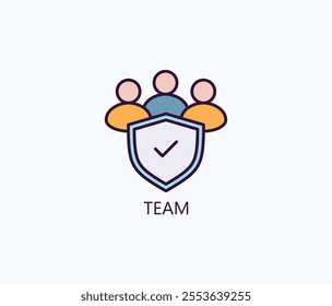 Team Vector, Icon Or Logo Sign Symbol Illustration