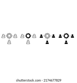 Team Vector icon set. Teamwork illustration sign collection. development symbol ro logo.