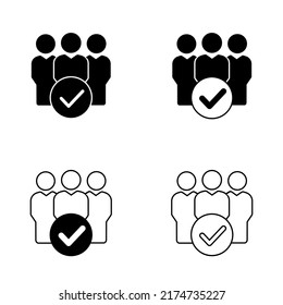 Team Vector icon set. Teamwork illustration sign collection. chat symbol. communication logo.