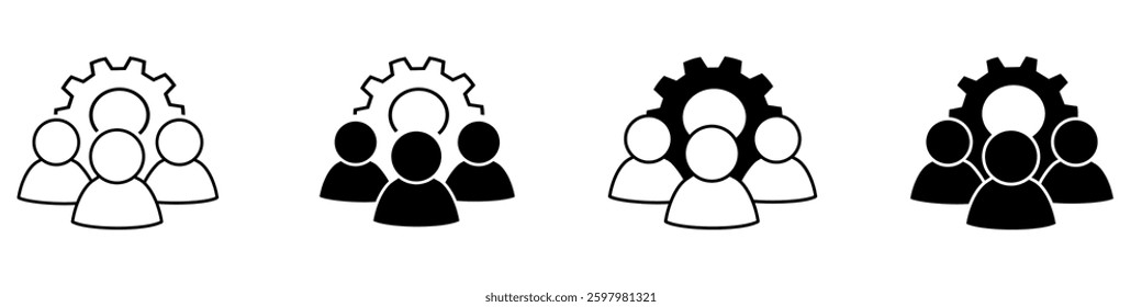 Team vector icon set. Teamwork illustration sign collection. Development  symbol. Progress  logo. 