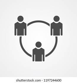 Team vector icon sign symbol