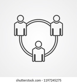 Team vector icon sign symbol
