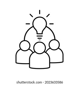 Team vector icon. Teamwork illustration symbol. Outsourcing sign or logo.