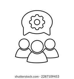 Team Vector icon . Teamwork illustration sign. chat symbol. communication logo.