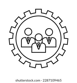 Team-Vektorsymbol . Teamwork-Illustrationszeichen. Chat-Symbol. Kommunikationslogo.