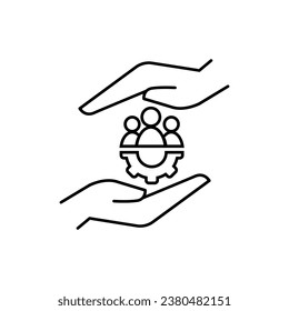 Team-Vektorsymbol . Teamwork-Illustrationszeichen. Chat-Symbol. Kommunikationslogo.