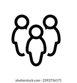 Icono del vector del equipo. Signo de ilustración de trabajo en equipo. símbolo de conversación. logotipo de comunicación.