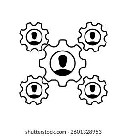 Team vector icon. Teamwork illustration sign. Development symbol. Progress  logo. 