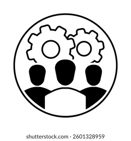Team vector icon. Teamwork illustration sign. Development symbol. Progress  logo. 
