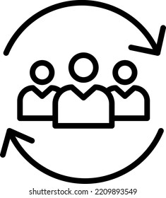 Team Vector illustration on a transparent background.Premium quality symmbols.Stroke vector icons for concept and graphic design.