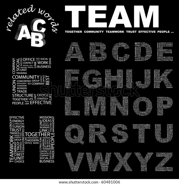 Team Vector Letter Collection Illustration Different Stock Vector ...