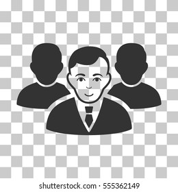 Team vector pictograph. Illustration style is flat iconic gray symbol on a chess transparent background.