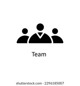 Team  Vector   Solid Icons. Simple stock illustration stock