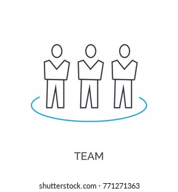 team vector thin line icon