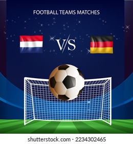 team verses match soccer football event vector