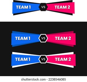 Team Versus Sports Games Symbol Label Design Vector