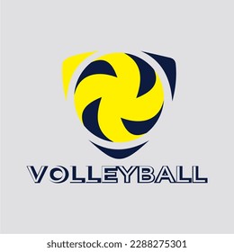 Plantilla de vectores para el campeonato del equipo de voleibol club