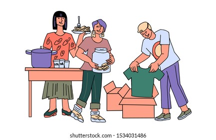 Helping Poor People Cartoon Images, Stock Photos & Vectors 