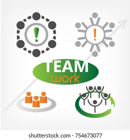 Team vork set. Vector icons.