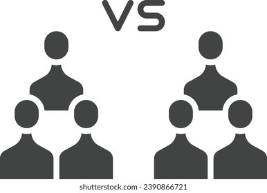Team Vs Team icon vector image. Suitable for mobile application web application and print media.