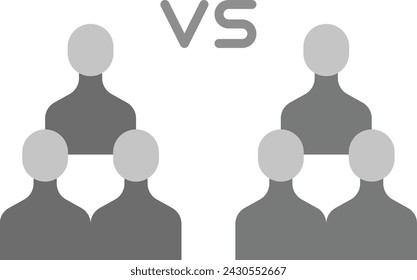 Team Vs Team icon vector image. Suitable for mobile application web application and print media.