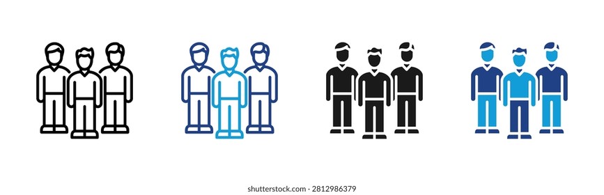 Team Web icon with multiple style collection