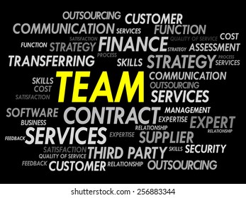 TEAM word cloud, business concept