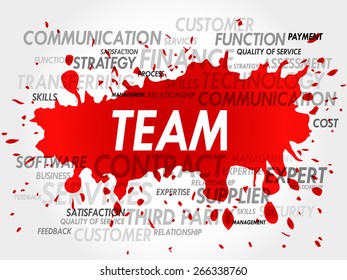 TEAM word cloud, business concept