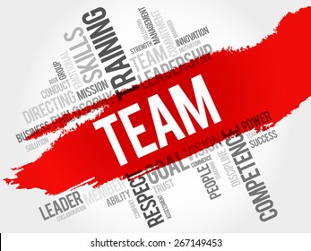 TEAM word cloud, business concept