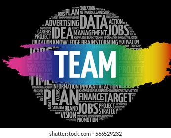 TEAM word cloud collage, business concept background