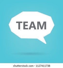 team word on speech bubble- vector illustration