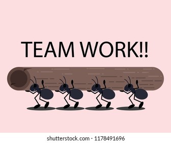 Team work Ant illustration