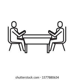 team work avatars seated in desk office vector illustration design