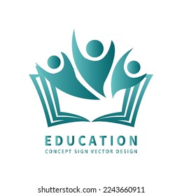 Team work book logo education
