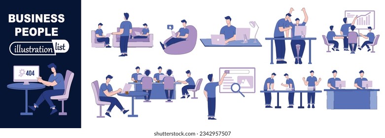 Team work business concept illustrations. Modern vector simple outline style for graphic and web design. Isolated on white background
