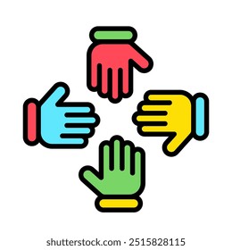 Team work for bussines icon