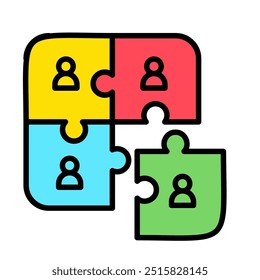 Team work for bussines icon