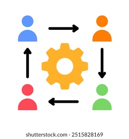 Team work for bussines icon