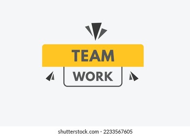 botón de trabajo de equipo. Botones web de etiqueta de icono de signo de trabajo de equipo
