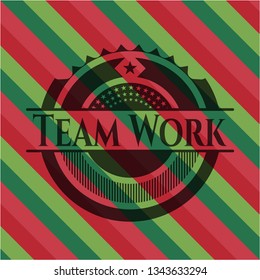 Team Work christmas emblem.