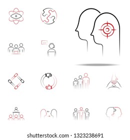 team work colored hand drawn icon. Team icons universal set for web and mobile