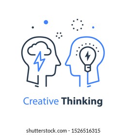 Teamarbeit, Kommunikation oder Verhandlung, Gemeinsamkeiten, gegenseitiges Verständnis, kreative Lösung, Denken außerhalb des Rahmens Konzept, Business Training oder Workshop, Vektorgrafik