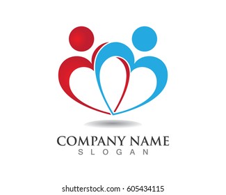 Team work community people logo